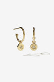 Meadowlark Lulu Signature Hoops - 23K Gold White Diamond