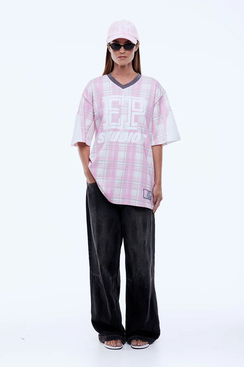 Ena Pelly Lunar Jersey - Pink Check