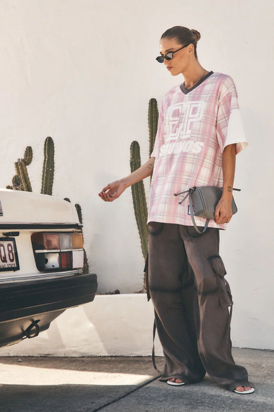 Ena Pelly Lunar Jersey - Pink Check