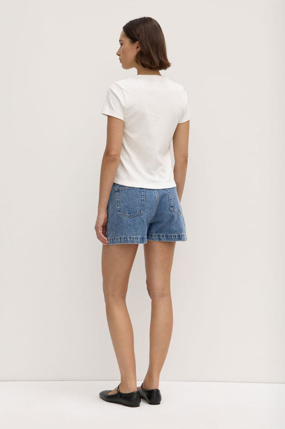 Assembly Lyla Cap Sleeve Tee - White