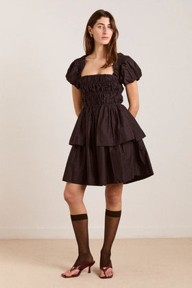 Damson Madder Lyza Mini Dress - Black