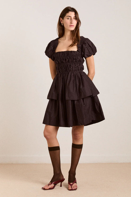 Damson Madder Lyza Mini Dress - Black