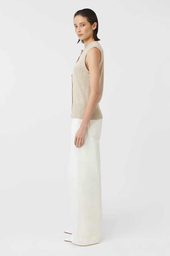 Camilla and Marc Macie Sleeveless Cardi - Oat