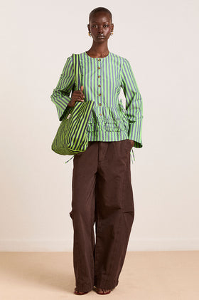 Damson Madder Madison Blouse - Navy Green