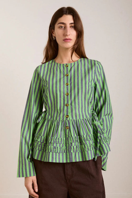 Damson Madder Madison Blouse - Navy Green