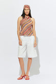 Ruby Madrid Halter Top - Liquorice Stripe