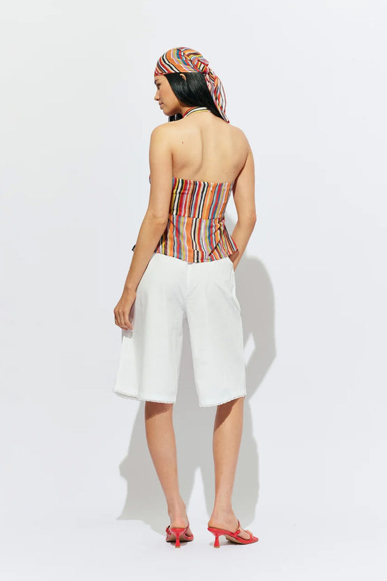 Ruby Madrid Halter Top - Liquorice Stripe