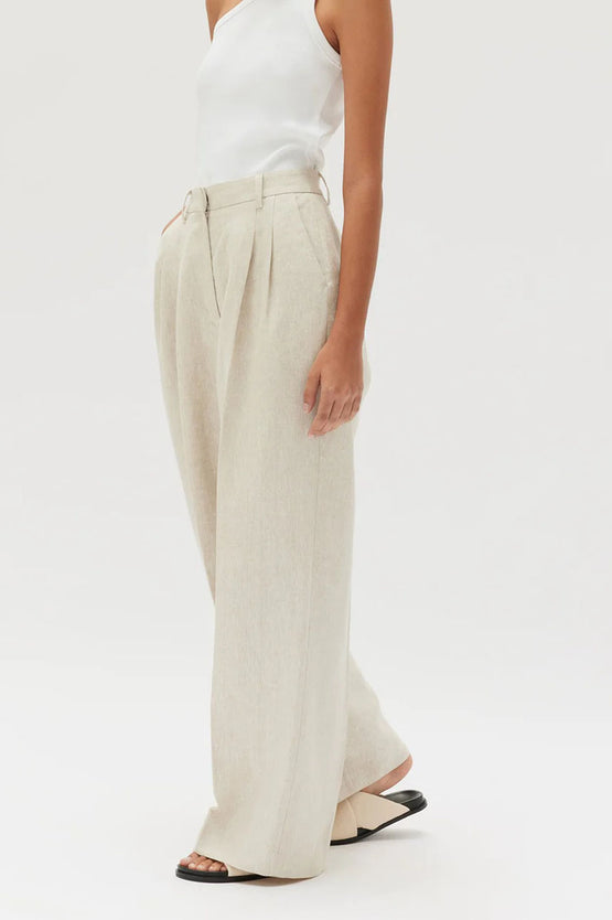 Assembly Maeve Linen Pant - Oat