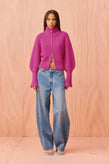 Ruby Matilda Zip Cardigan - Magenta