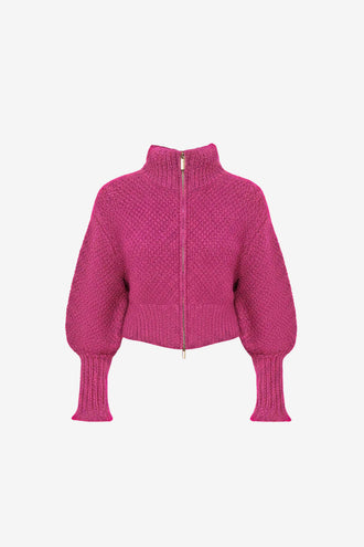 Ruby Matilda Zip Cardigan - Magenta