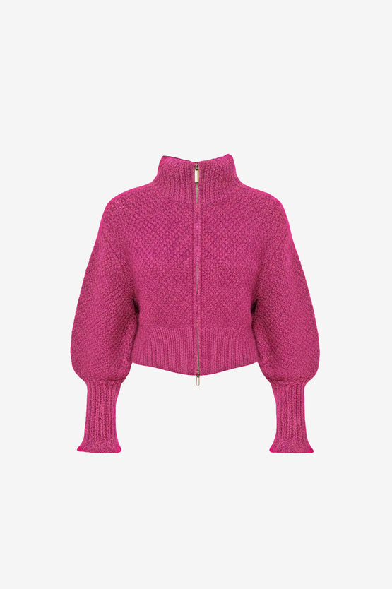 Ruby Matilda Zip Cardigan - Magenta