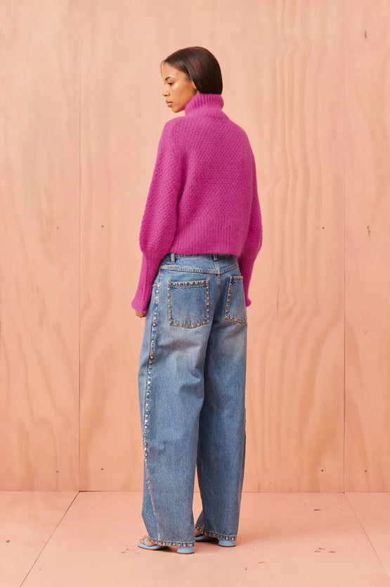 Ruby Matilda Zip Cardigan - Magenta
