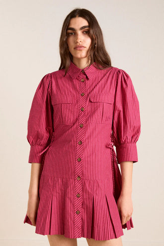 Damson Madder Maisie Mini Dress - Berry