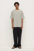 Assembly Manone Stripe Tee - Black/Cream