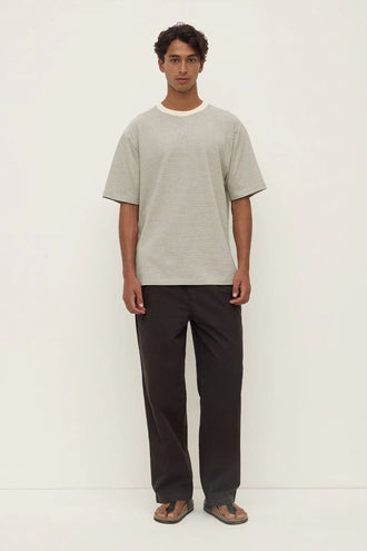 Assembly Malone Stripe Tee - Black/Cream