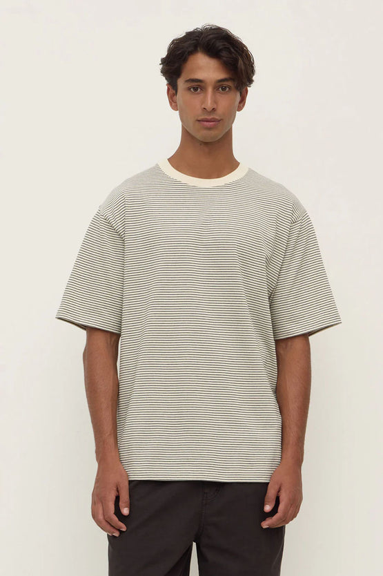 Assembly Malone Stripe Tee - Black/Cream