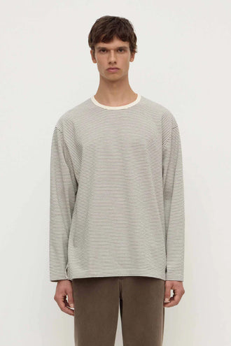 Assembly Malone Stripe LS Tee - Black/Cream