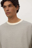 Assembly Manone Stripe Tee - Black/Cream