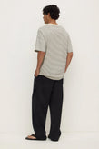 Assembly Manone Stripe Tee - Black/Cream