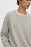 Assembly Malone Stripe LS Tee - Black/Cream
