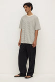 Assembly Manone Stripe Tee - Black/Cream