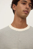Assembly Malone Stripe Tee - Black/Cream