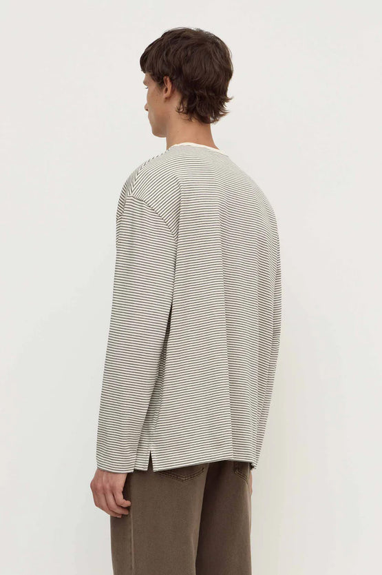 Assembly Malone Stripe LS Tee - Black/Cream