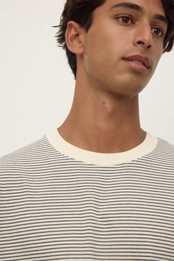 Assembly Malone Stripe Tee - Black/Cream