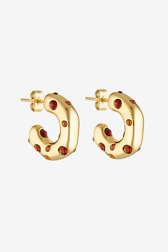 Porter Jewellery Mali Hoops - Coffee