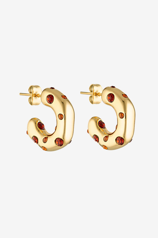 Porter Jewellery Mali Hoops - Coffee