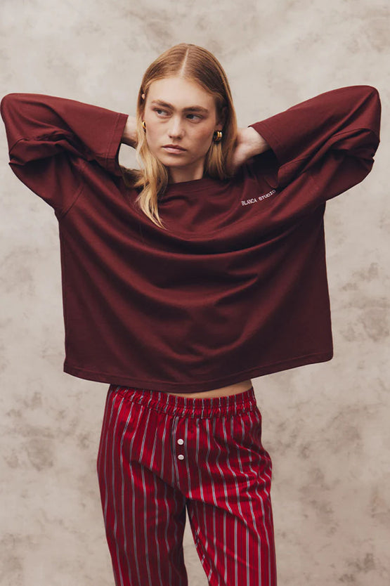 Blanca Mandy Tee - Burgundy