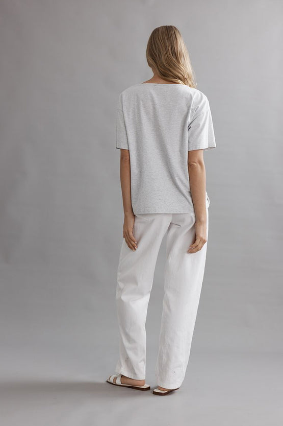 Caitlin Crisp Marina Tee - Grey Marle
