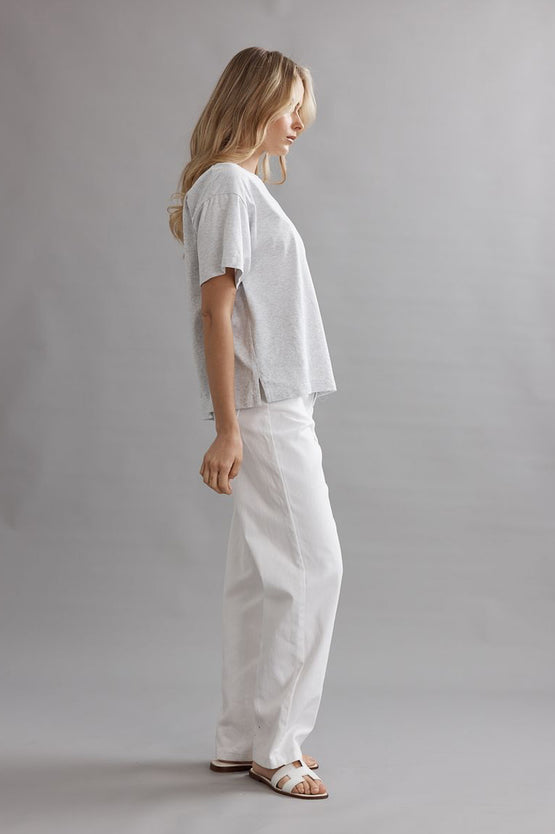Caitlin Crisp Marina Tee - Grey Marle