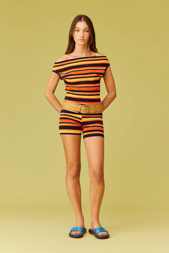 Ruby Marla Shorts - Tangerine Navy