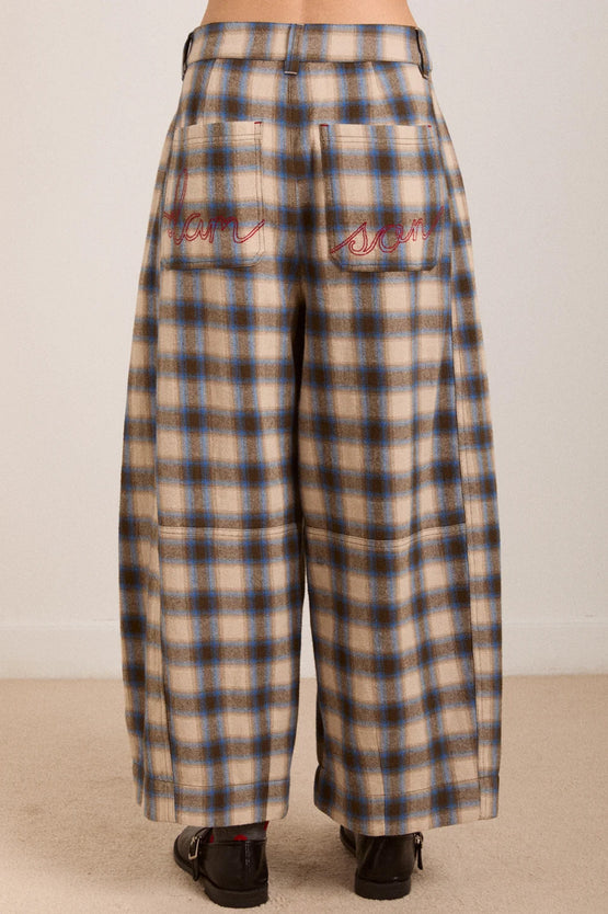 Damson Madder Mara Trouser - Blur Check