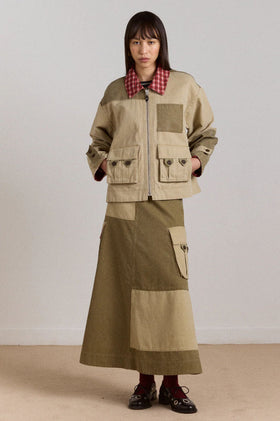 Damson Madder Marcelle Reversible Jacket - Khaki