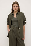 Assembly Marigold Poplin Shirt - Moss
