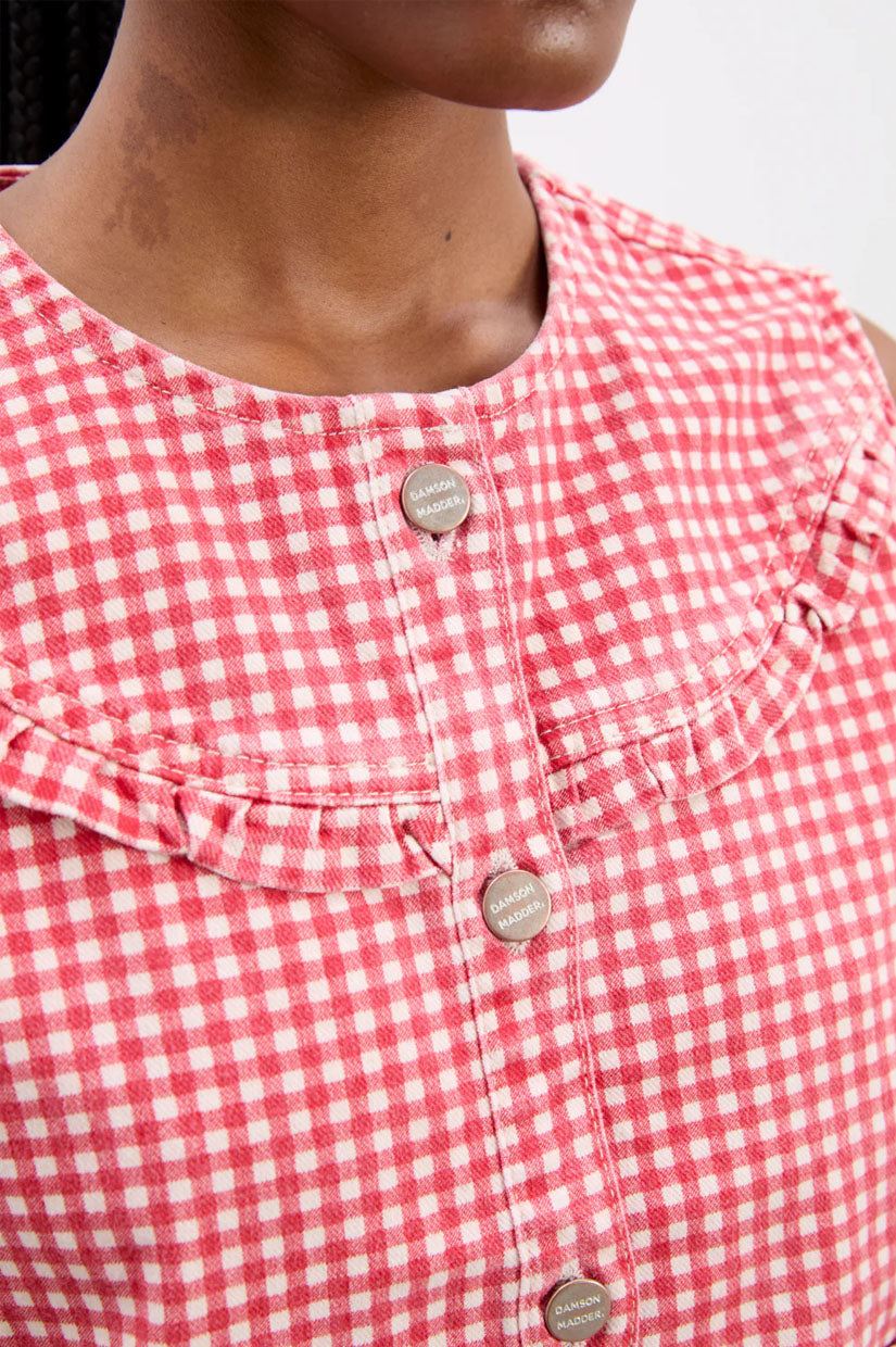 Damson Madder Mari Top - Red Gingham