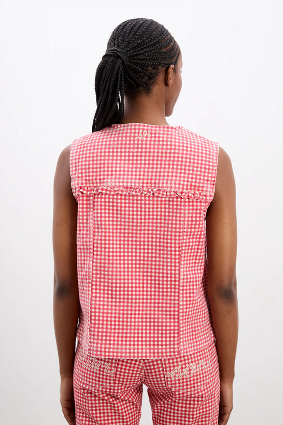 Damson Madder Mari Top - Red Gingham
