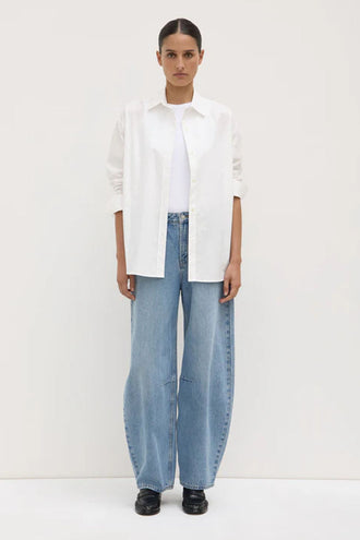 Assembly Marigold Poplin Shirt - White