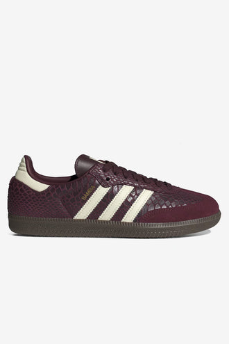 Adidas Samba OG W - Maroon / Cream White / Gold Metallic