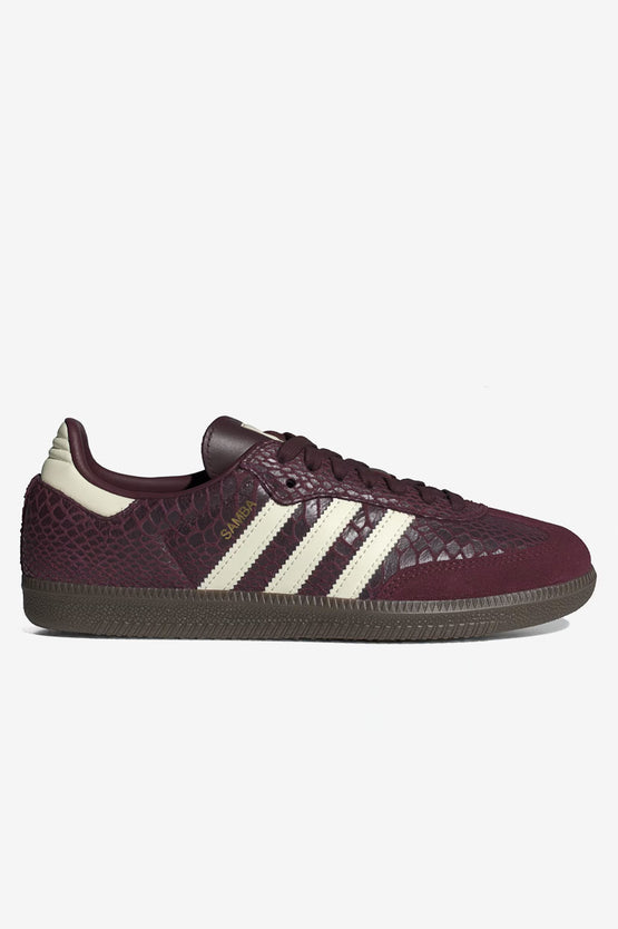 Adidas Samba OG W - Maroon / Cream White / Gold Metallic