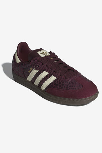 Adidas Samba OG W - Maroon / Cream White / Gold Metallic