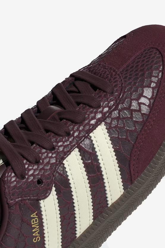 Adidas Samba OG W - Maroon / Cream White / Gold Metallic