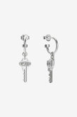 Stolen Girlfriends Club Master Key Anchor Earrings - Silver
