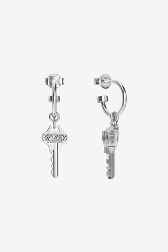 Stolen Girlfriends Club Master Key Anchor Earrings - Silver