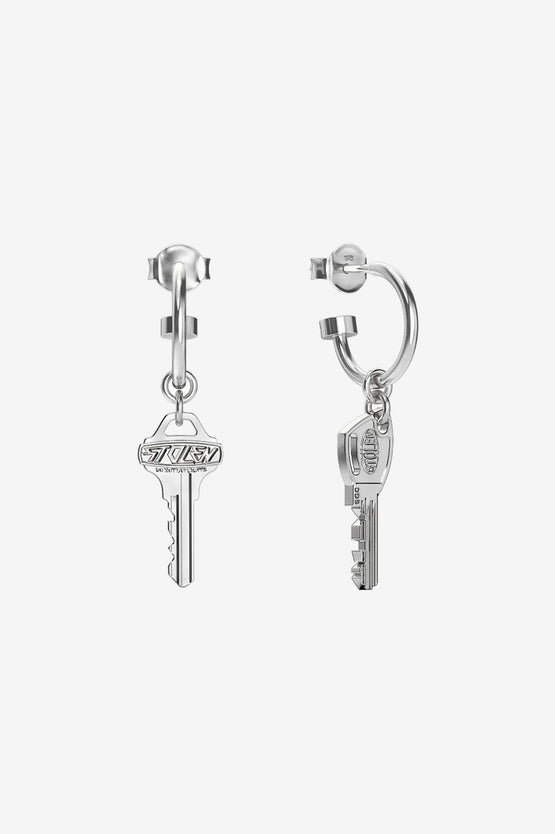 Stolen Girlfriends Club Master Key Anchor Earrings - Silver