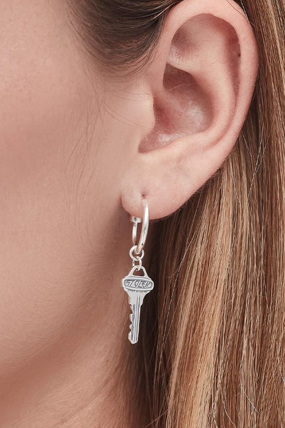 Stolen Girlfriends Club Master Key Anchor Earrings - Silver