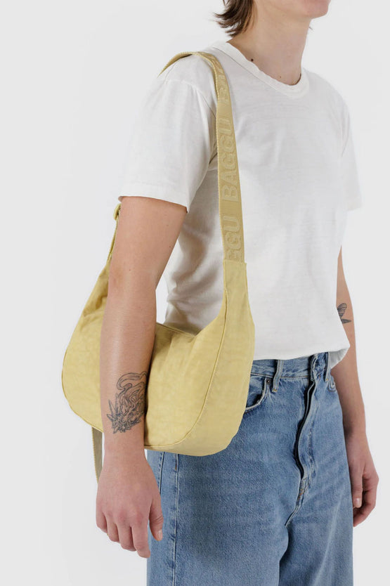 Baggu Medium Nylon Crescent Bag - Butter