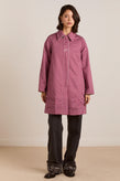 Damson Madder Mercedes Bow Reversible Trench - Gingham & Ecru
